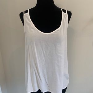 White Flowy Tank Top